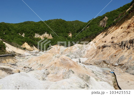 登別温泉地獄谷 遊歩道から撮影 登別温泉地獄谷 遊歩道から撮影 103425552