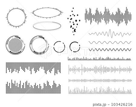 デジタルなミュージックのイメージ_イラスト素材セット デジタルなミュージックのイメージ_イラスト素材セット 103426216