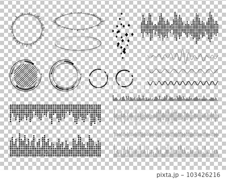 デジタルなミュージックのイメージ_イラスト素材セット デジタルなミュージックのイメージ_イラスト素材セット 103426216