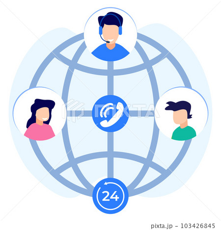 Illustration vector graphic cartoon character of Customer service Illustration vector graphic cartoon character of Customer service 103426845