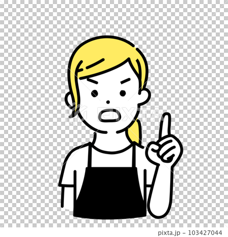 かわいい人物のイラストシリーズ _ 女性の店員_ 重要 103427044