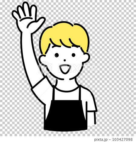 Illustration series of cute people _ male clerk _ agreement Illustration series of cute people _ male clerk _ agreement 103427098