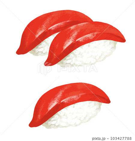 寿司のイラスト　まぐろの赤身 103427788