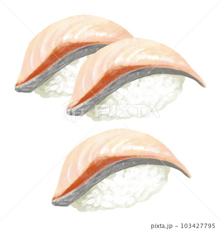寿司のイラスト　ぶり　はまち 103427795