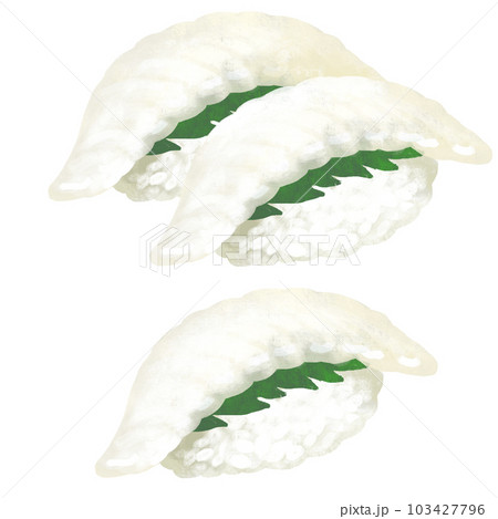 寿司のイラスト　えんがわ 103427796