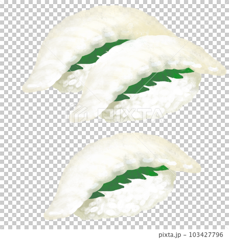 寿司のイラスト　えんがわ 103427796