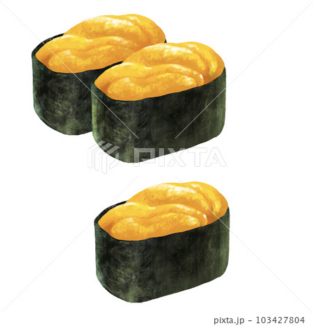 寿司のイラスト　軍艦　うに 103427804