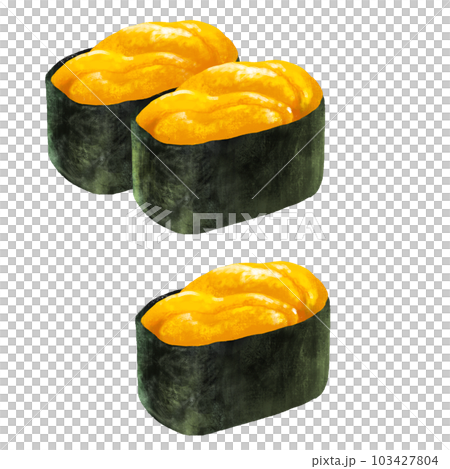 寿司のイラスト　軍艦　うに 103427804