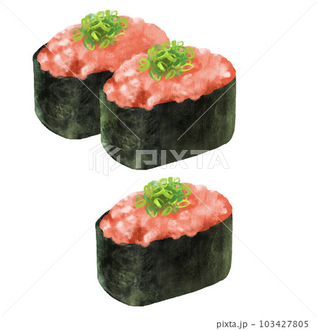寿司のイラスト　軍艦　ネギトロ 103427805