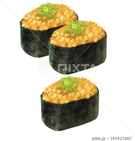 寿司のイラスト　軍艦　納豆 103427807
