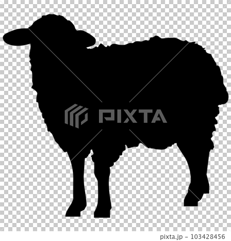 羊のシエルエットのイラスト素材 ベクター 羊のシエルエットのイラスト素材 ベクター 103428456