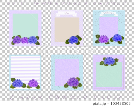 留言卡素材【六月,繡球花】相框(·∀·) 留言卡素材【六月,繡球花】相框(·∀·) 103428503