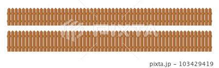 ooden fence in flat style vector illustration isolated on white 103429419