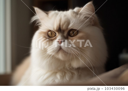 Portrait of a cute cat looking away. Bambino cat.Generative AI 103430096