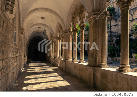 Gothic Courtyard in Dubrovnik Monastery Museum 103430678