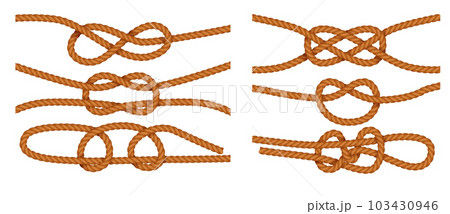 Nautical Knot Types Realistic Set 103430946