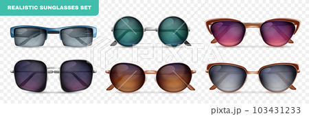 Realistic Sunglasses Set 103431233