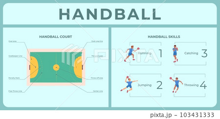 Handball Flat Infographic 103431333
