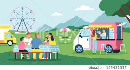 Street Food Outdoors Composition Street Food Outdoors Composition 103431355