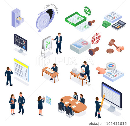 Financial Regulation Icons Set 103431856