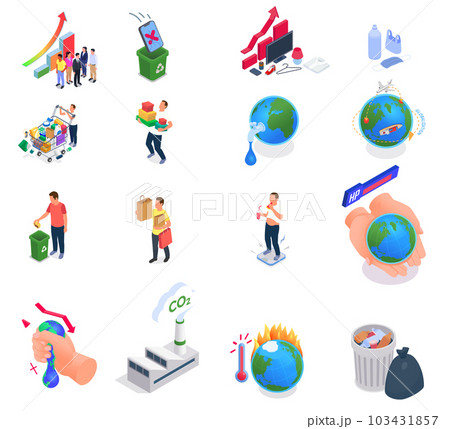 Consumerism Isometric Set Consumerism Isometric Set 103431857