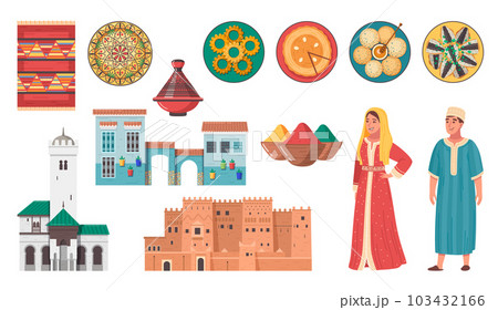 Morocco Travel Icon Set 103432166