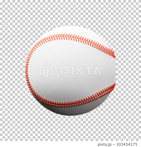 baseball ball. transparent background. 3DCG. straight. 103434175
