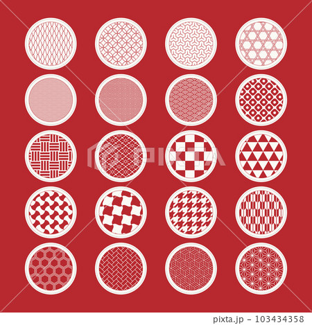 和柄シールアイコン（丸） 103434358