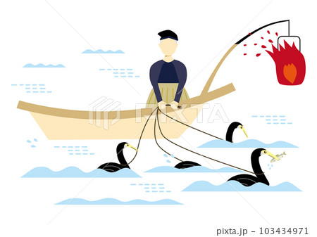 鵜飼い、鵜匠、顔なし 103434971