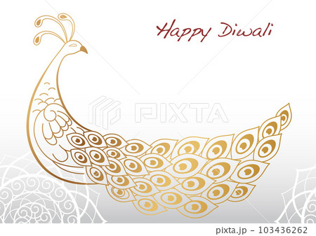 ディワリ　光の祭典のテキストスペース付き背景イラスト 103436262