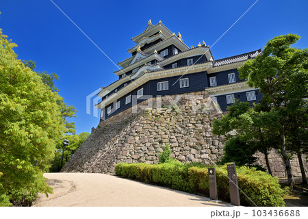 岡山城 天守閣裏手側(岡山県岡山市) 岡山城 天守閣裏手側(岡山県岡山市) 103436688