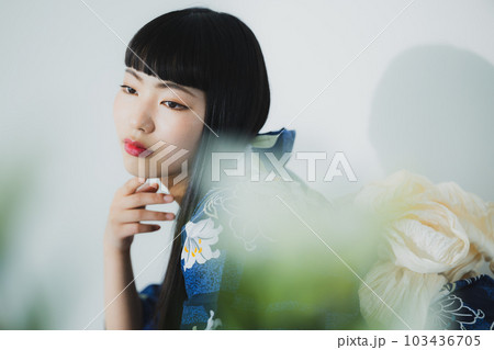 浴衣　ロングヘア　　 103436705