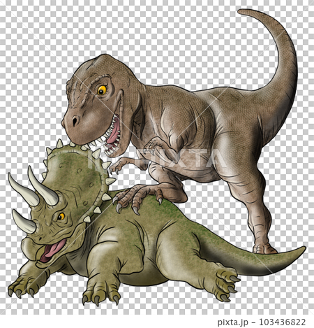 ティラノサウルスとトリケラトプスイメージ ティラノサウルスとトリケラトプスイメージ 103436822