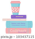 Colored stack of books and a coffee cup 103437115