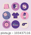 Soccer purple shadow stickers 103437116