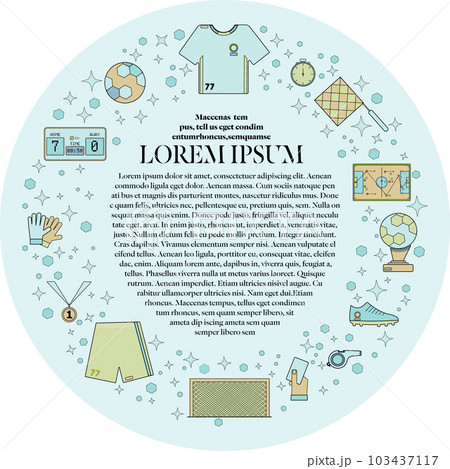 Soccer round frame with text Soccer round frame with text 103437117