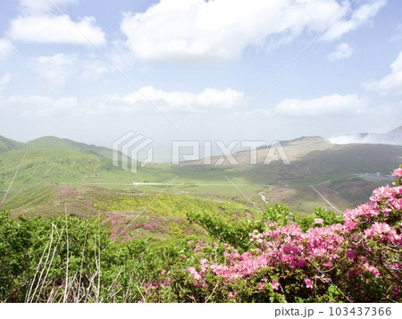 阿蘇 草千里 登山 キリシマ ミヤマキリシマ 山頂 山頂からの風景 絶景 阿蘇 草千里 登山 キリシマ ミヤマキリシマ 山頂 山頂からの風景 絶景 103437366