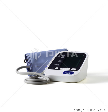 Blood pressure monitor with automatic system white background 103437423