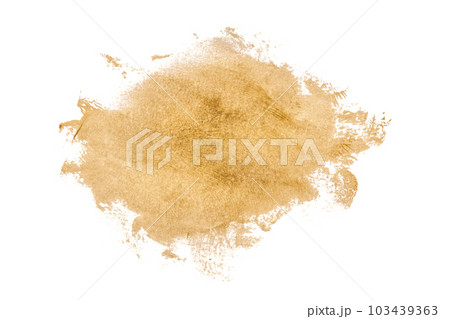 Shiny orange brush watercolor painting isolated on white background. watercolor 103439363