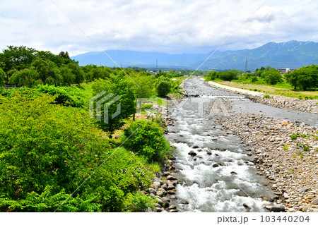 はねうま大橋/矢代川より上流方向を望む(新潟県妙高市)【2023.5】 はねうま大橋/矢代川より上流方向を望む(新潟県妙高市)【2023.5】 103440204