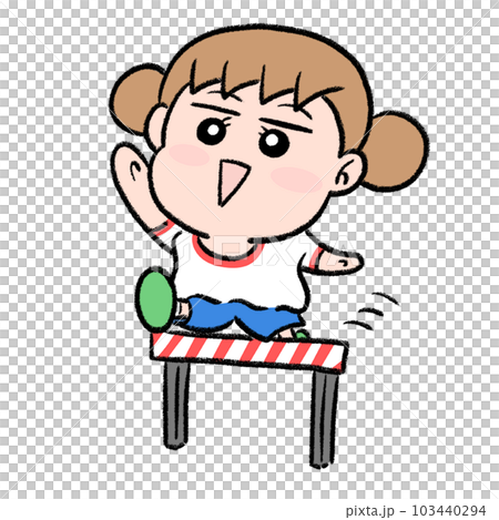 ハードル競技　女の子 103440294