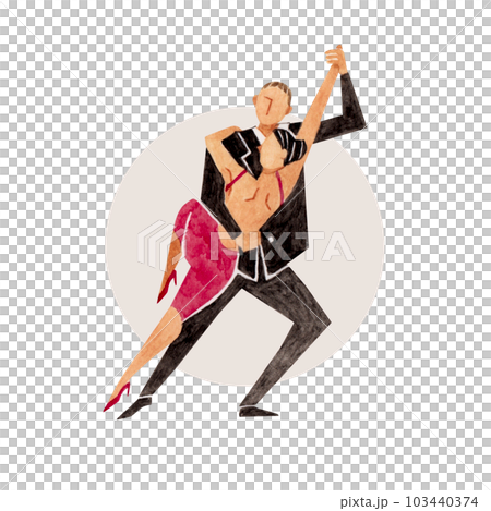 探戈舞者水彩插圖 103440374