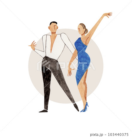 ルンバ ダンス 人物 水彩 イラストのイラスト素材 [103440375] - PIXTA