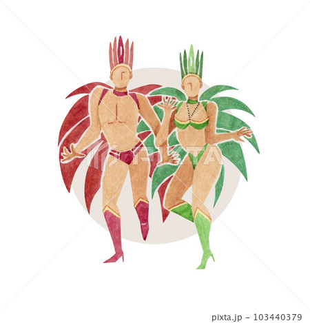 サンバ ダンス 人物 水彩 イラスト サンバ ダンス 人物 水彩 イラスト 103440379