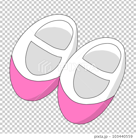 ピンクの上靴 背景透過 103440559