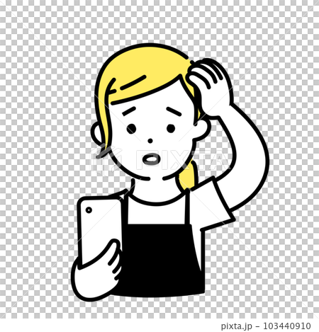 可愛人物插畫系列_女店員_糊塗 103440910