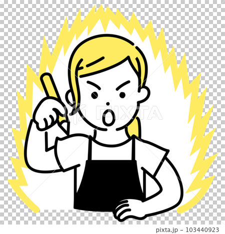 かわいい人物のイラストシリーズ _ 女性の店員_ 学ぶ 103440923