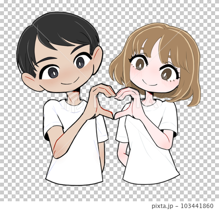 A couple making a heart mark A couple making a heart mark 103441860