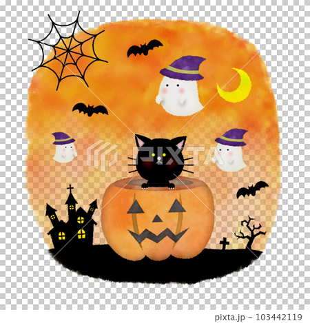 仲良し黒猫オバケ♡ハロウィン 仲良し黒猫オバケ♡ハロウィン 仲良し黒猫オバケ♡ハロウィン