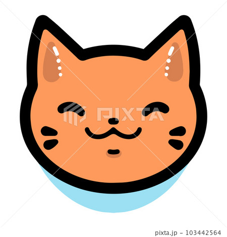 Hand Drawn cute cat in doodle style 103442564